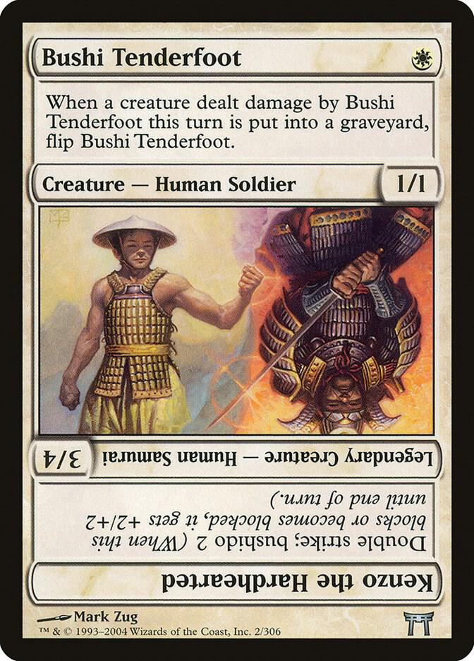 Bushi Tenderfoot // Kenzo the Hardhearted 2 card from Champions of Kamigawa