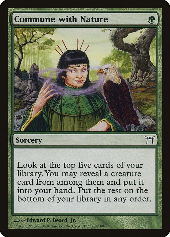 Commune with Nature 204 card from Champions of Kamigawa