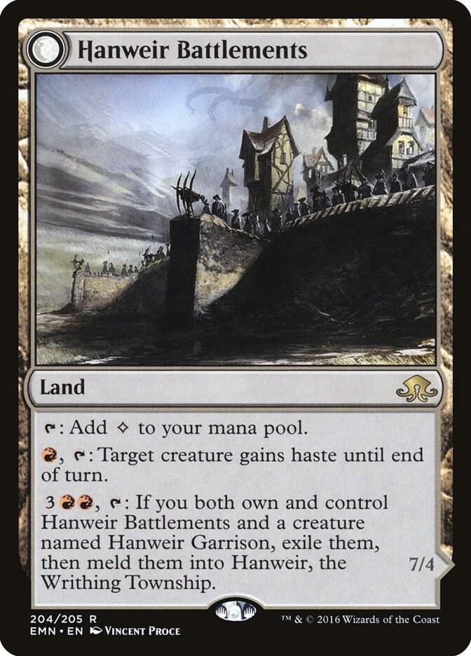 Hanweir Battlements 204 card from Eldritch Moon