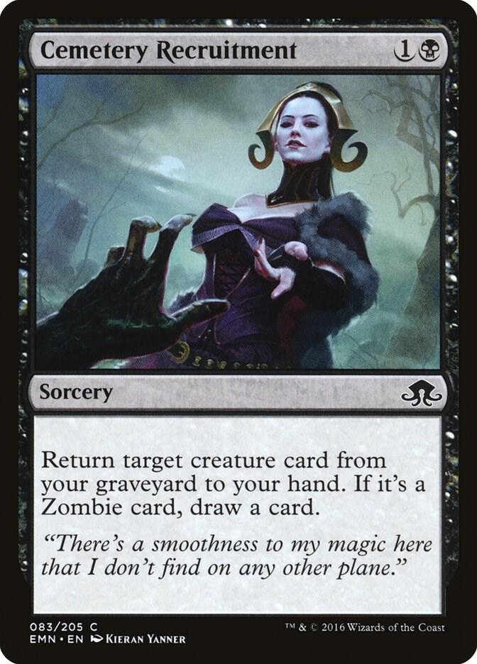 Cemetery Recruitment 83 card from Eldritch Moon