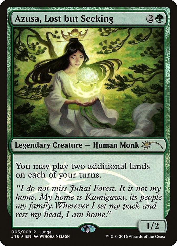Azusa, Lost but Seeking 3 card from Judge Promos