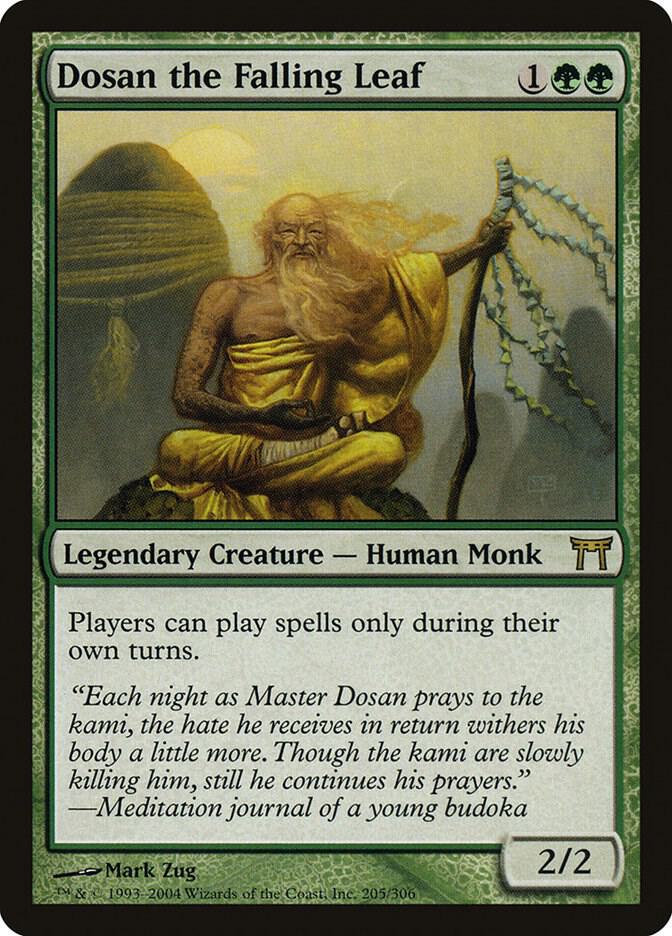 Dosan the Falling Leaf 205 card from Champions of Kamigawa