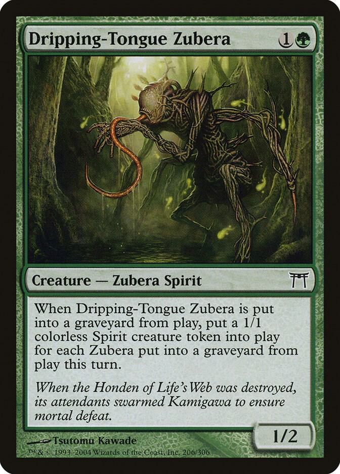 Dripping-Tongue Zubera 206 card from Champions of Kamigawa