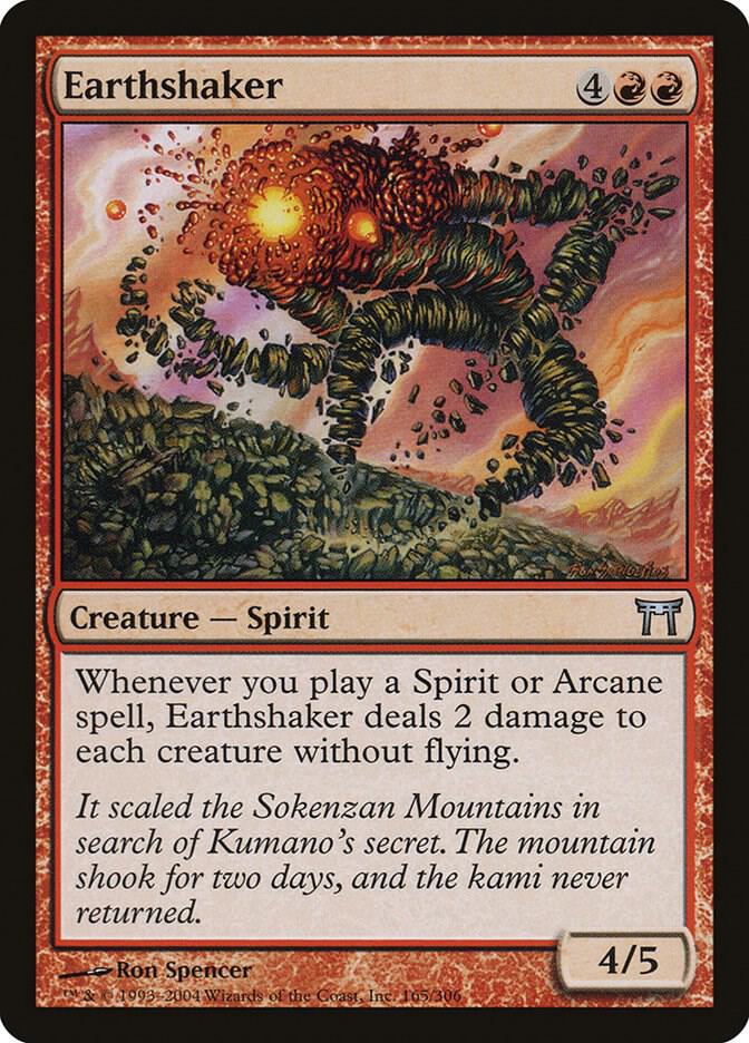 Earthshaker 165 card from Champions of Kamigawa