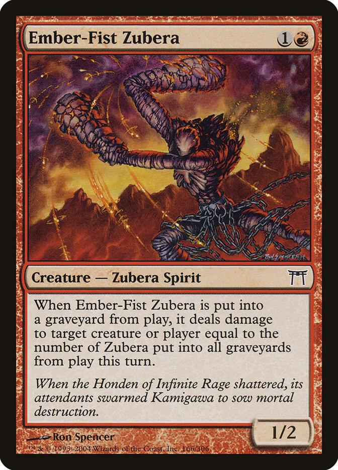 Ember-Fist Zubera 166 card from Champions of Kamigawa