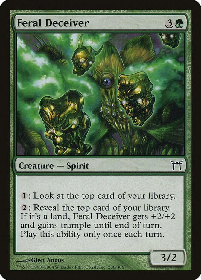 Feral Deceiver 208 card from Champions of Kamigawa