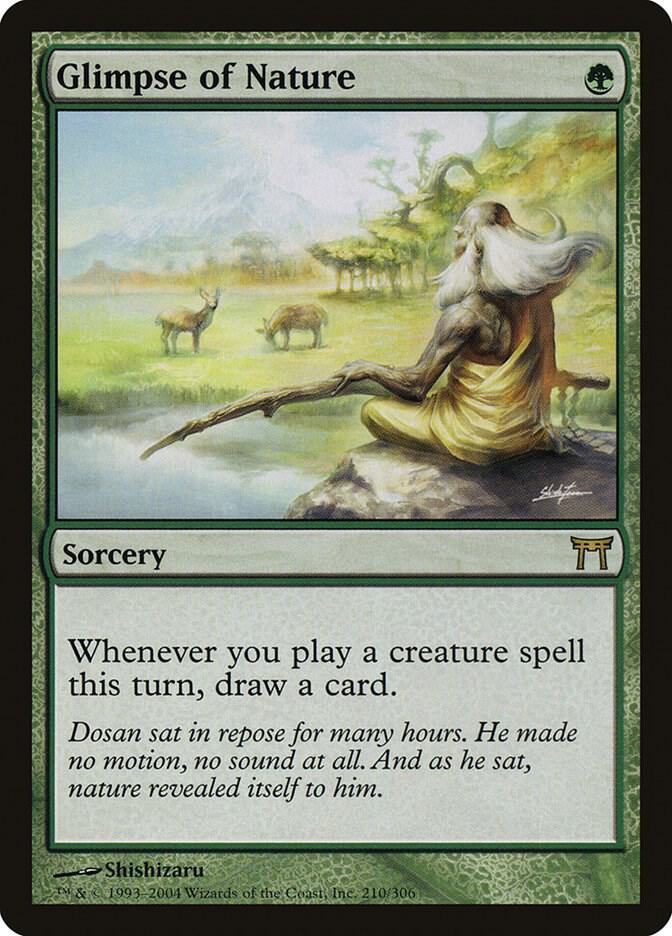 Glimpse of Nature 210 card from Champions of Kamigawa