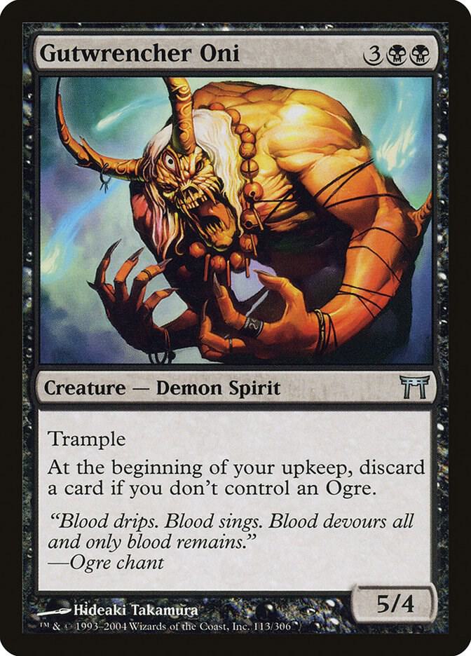 Gutwrencher Oni 113 card from Champions of Kamigawa