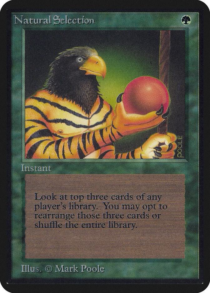 Natural Selection card from Alpha Edition