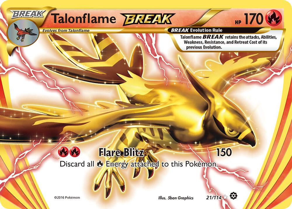 Talonflame BREAK 21/114 card from XY - Steam Siege