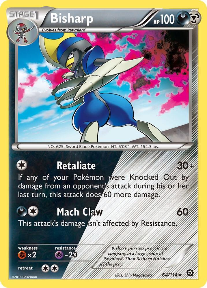 Bisharp 64/114 card from XY - Steam Siege