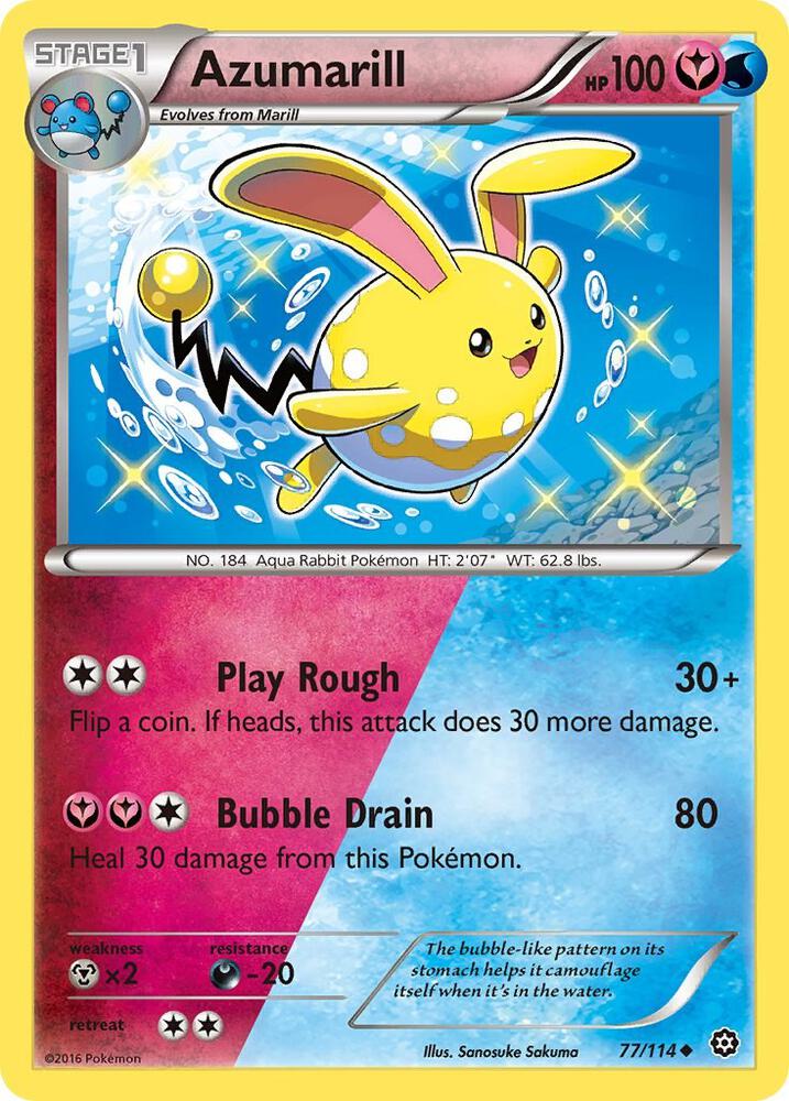 Azumarill 77/114 card from XY - Steam Siege
