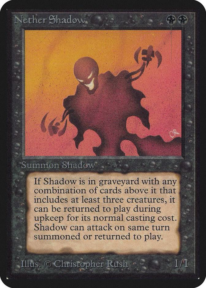 Nether Shadow card from Alpha Edition