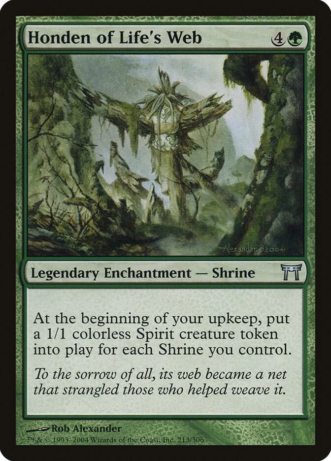Honden of Life's Web 213 card from Champions of Kamigawa