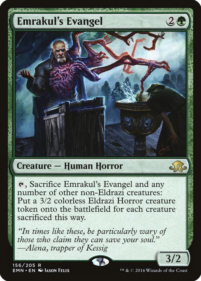 Emrakul's Evangel 156 card from Eldritch Moon