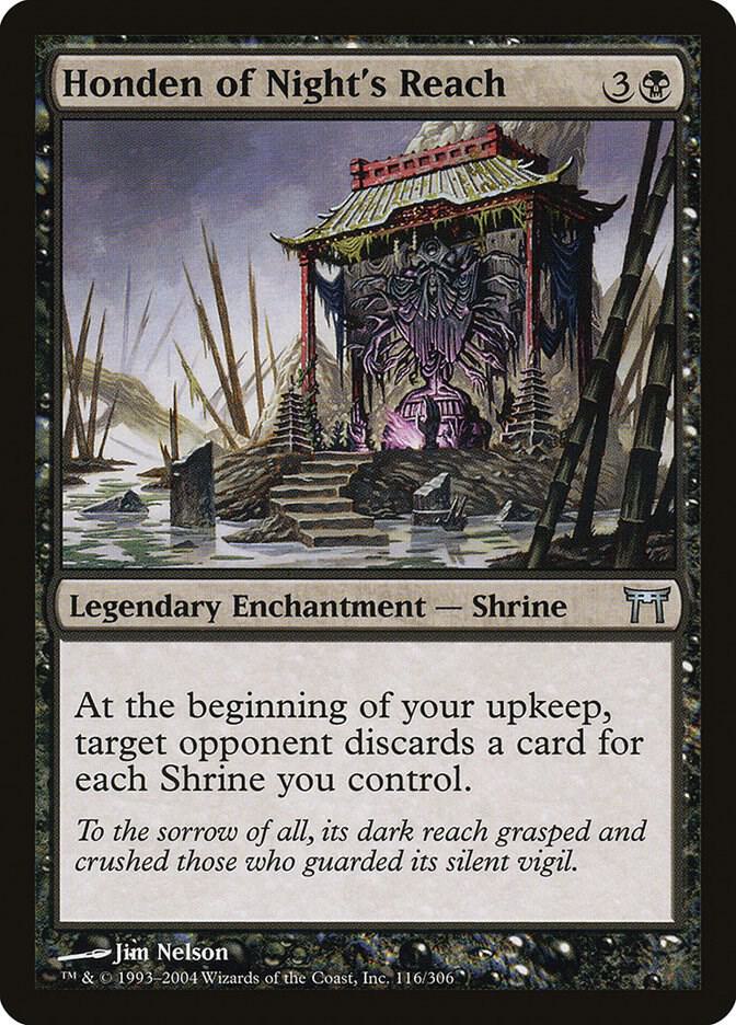 Honden of Night's Reach 116 card from Champions of Kamigawa