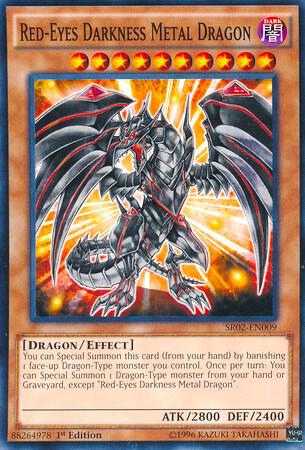 Red-Eyes Darkness Metal Dragon SR02-EN009 card from Structure Deck: Rise of the True Dragons