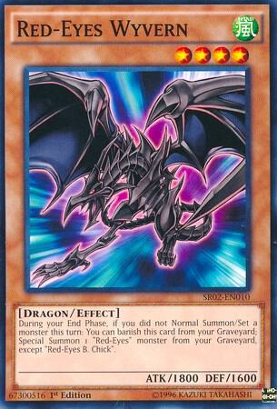 Red-Eyes Wyvern SR02-EN010 card from Structure Deck: Rise of the True Dragons