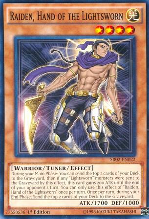 Raiden, Hand of the Lightsworn SR02-EN022 card from Structure Deck: Rise of the True Dragons