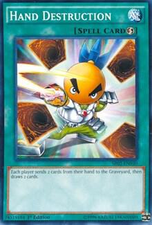 Hand Destruction SR02-EN030 card from Structure Deck: Rise of the True Dragons