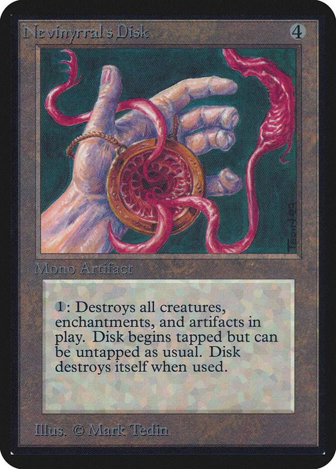 Nevinyrral's Disk card from Alpha Edition