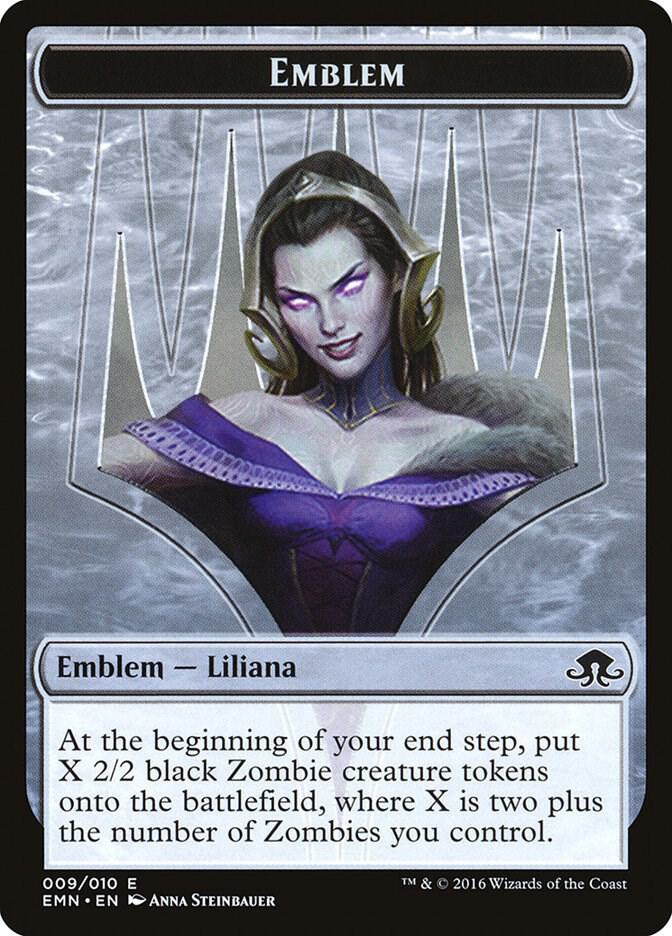 Emblem - Liliana, the Last Hope 9 card from Eldritch Moon