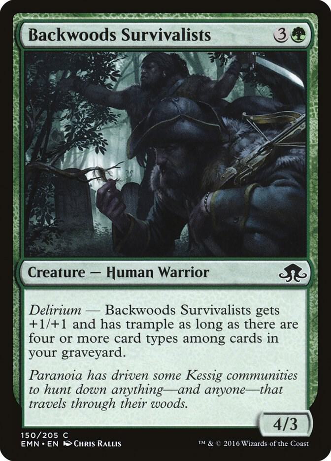 Backwoods Survivalists 150 card from Eldritch Moon