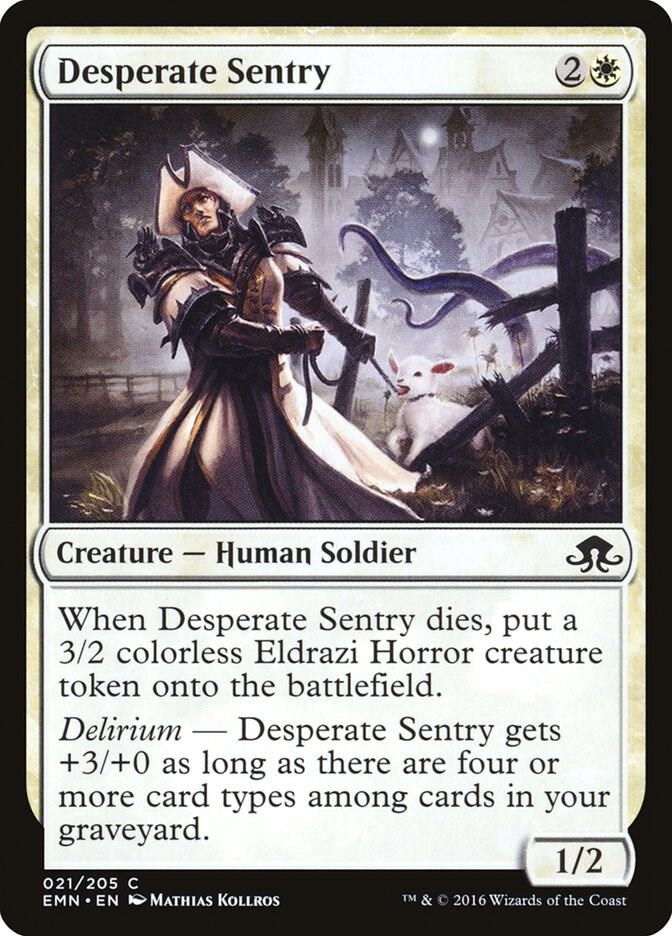 Desperate Sentry 21 card from Eldritch Moon