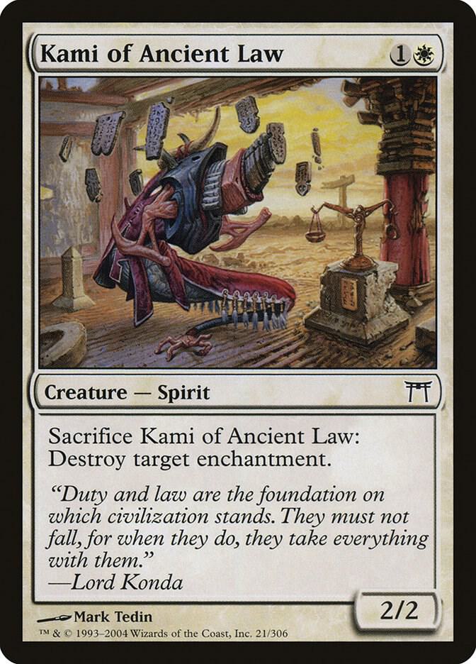 Kami of Ancient Law 21 card from Champions of Kamigawa