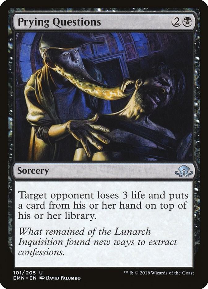 Prying Questions 101 card from Eldritch Moon