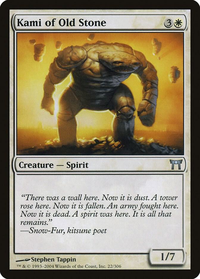 Kami of Old Stone 22 card from Champions of Kamigawa