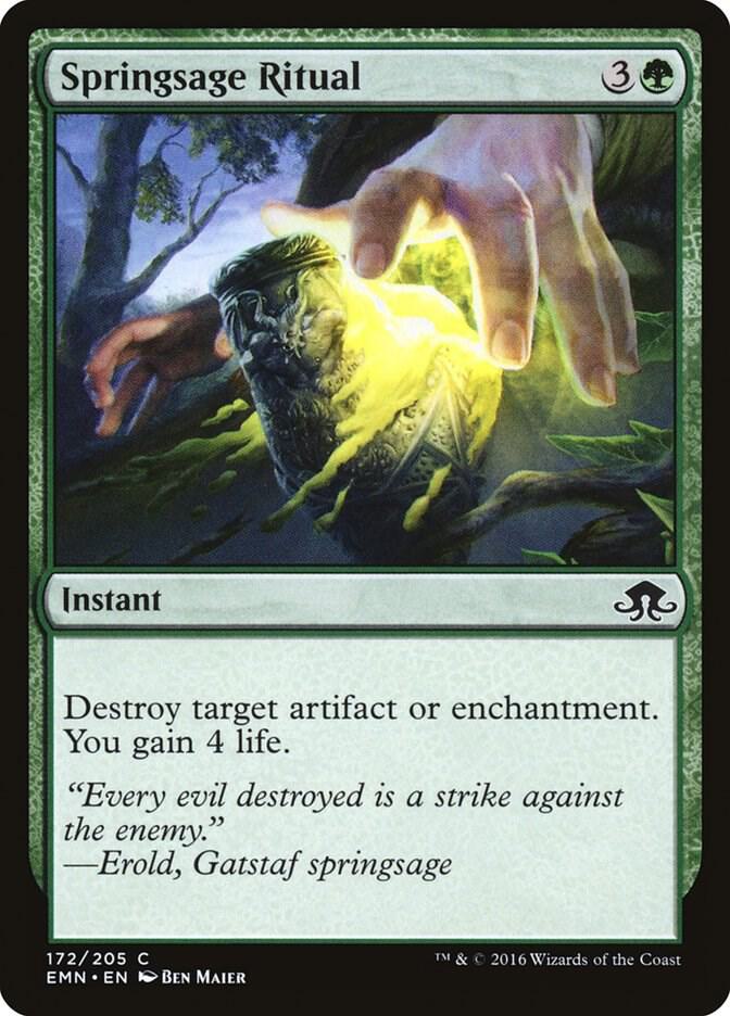 Springsage Ritual 172 card from Eldritch Moon
