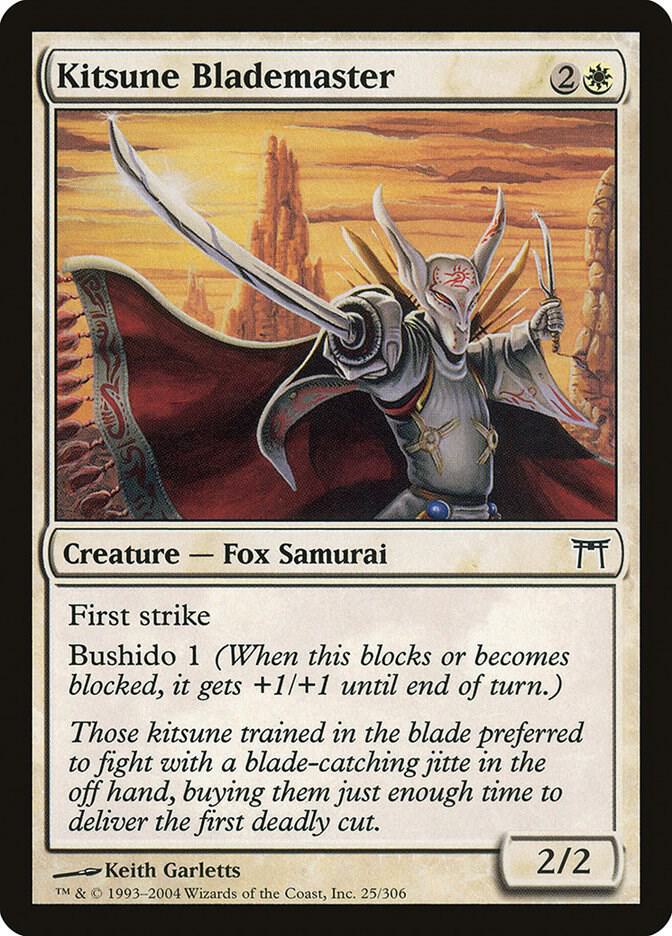 Kitsune Blademaster 25 card from Champions of Kamigawa
