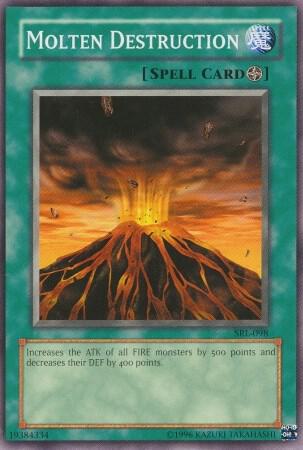 Molten Destruction SRL-098 card from Spell Ruler