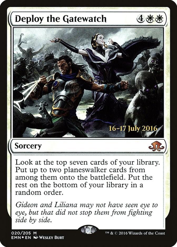 Deploy the Gatewatch 20 card from Prerelease Cards