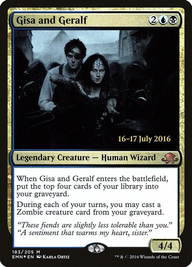 Gisa and Geralf 183 card from Prerelease Cards