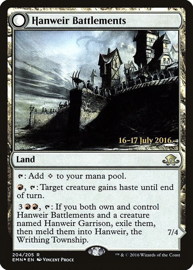 Hanweir Battlements 204 card from Prerelease Cards
