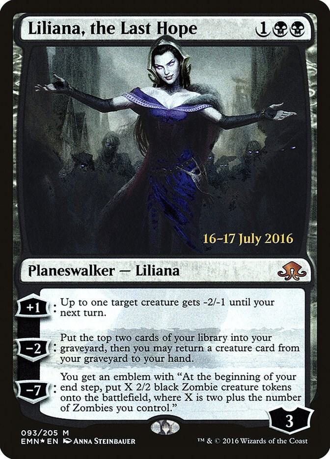 Liliana, the Last Hope 93 card from Prerelease Cards