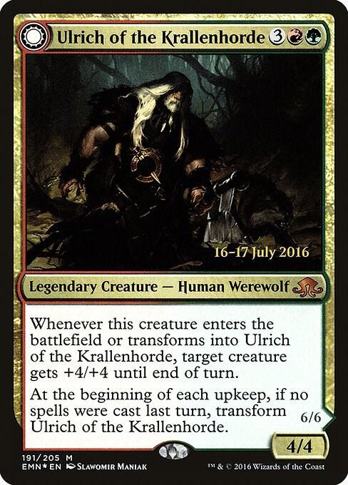 Ulrich of the Krallenhorde 191 card from Prerelease Cards