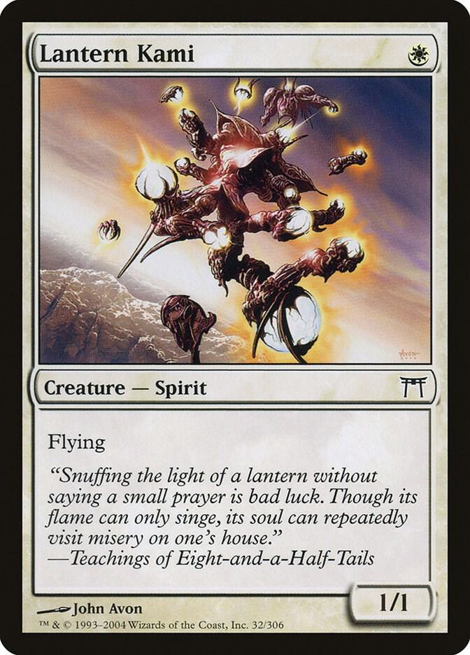 Lantern Kami 32 card from Champions of Kamigawa