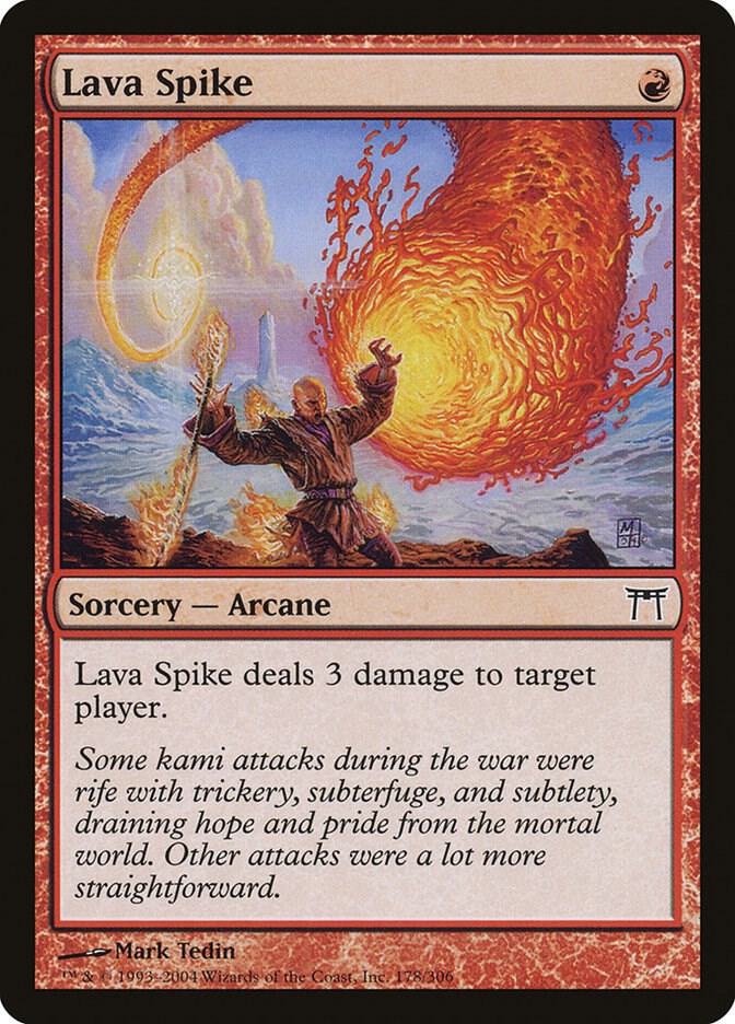 Lava Spike 178 card from Champions of Kamigawa