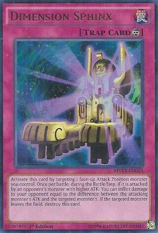 Dimension Sphinx MVP1-EN023 card from The Dark Side of Dimensions Movie Pack