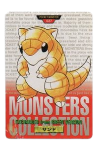 Sandshrew [Red] 27 card from Bandai Carddass