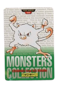 Mankey [Green] 56 card from Bandai Carddass