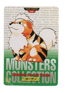 Growlithe [Green] 58 card from Bandai Carddass