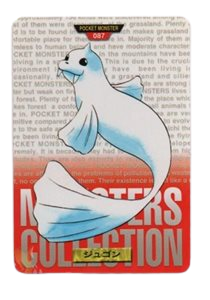Dewgong [Red] 87 card from Bandai Carddass
