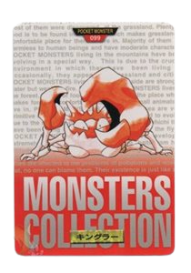 Kingler [Red] 99 card from Bandai Carddass