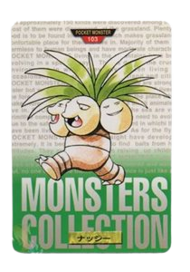 Exeggutor [Green] 103 card from Bandai Carddass