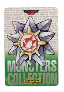 Starmie [Green] 121 card from Bandai Carddass