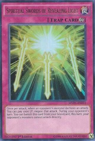 Spiritual Swords of Revealing Light MVP1-EN031 card from The Dark Side of Dimensions Movie Pack